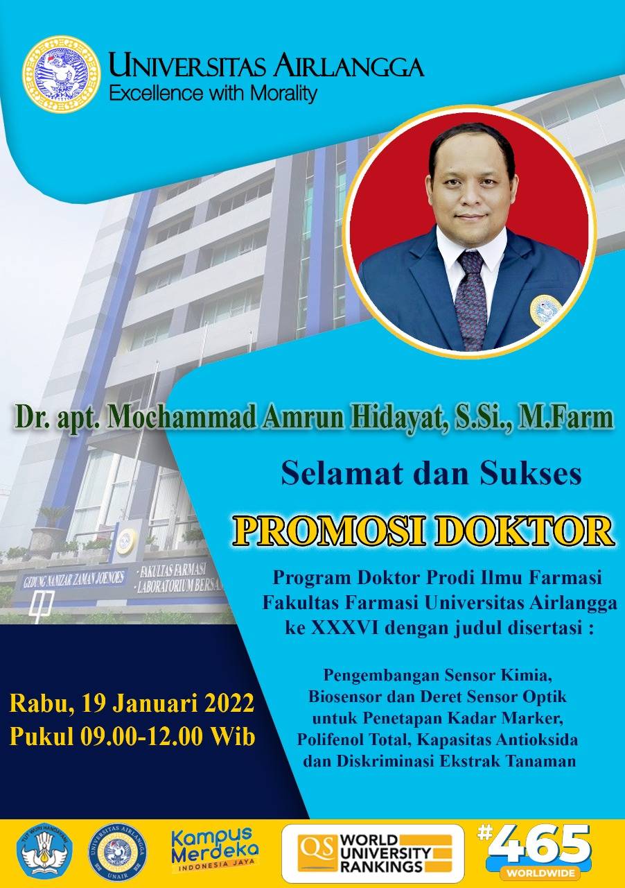 Promosi Doktor Dr. apt. Mochammad Amrun Hidayat, S.Si., M.Farm.